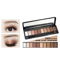 Fashion Eye Makeup Palette Natural Make Up Light 10 Color Nude Eye Shadow Shimmer Matte Eyeshadow Cosmetics Set with Brush Good Vibrations