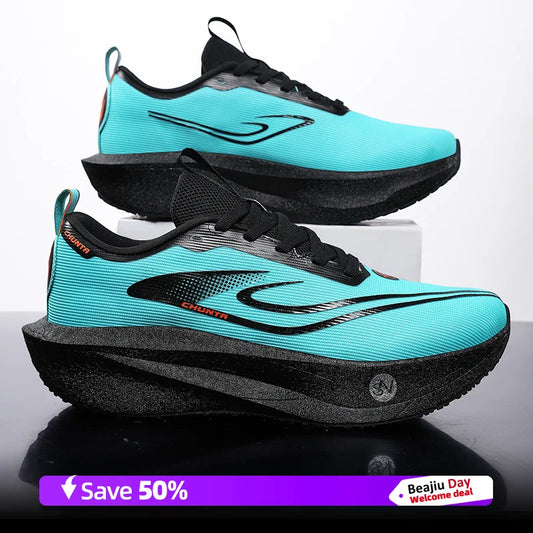 Running Shoes Men Carbon Plate Speciality Marathon Sports Breathable Lightweight Women's Comfortable Nonskid Leisure Sneakers Good Vibrations