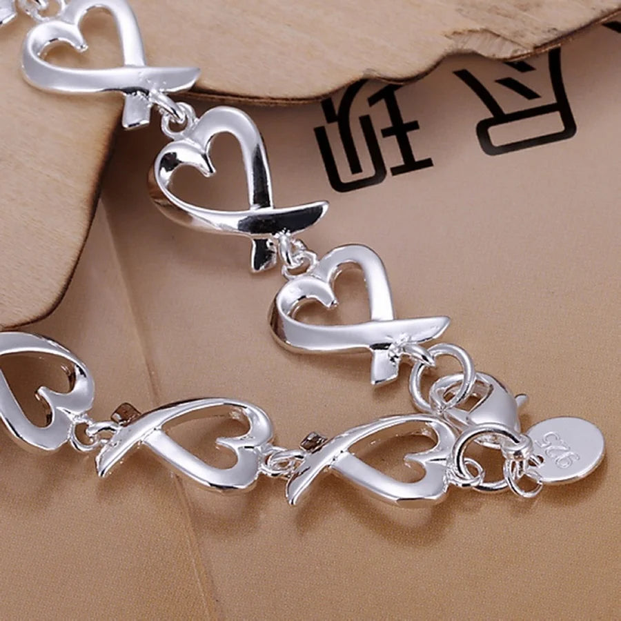 925 Sterling Silver Bracelets for Women Wedding Lady Cute Noble Pretty Jewelry Fashion Nice Chain Free Shipping Hot Gifts Good Vibrations