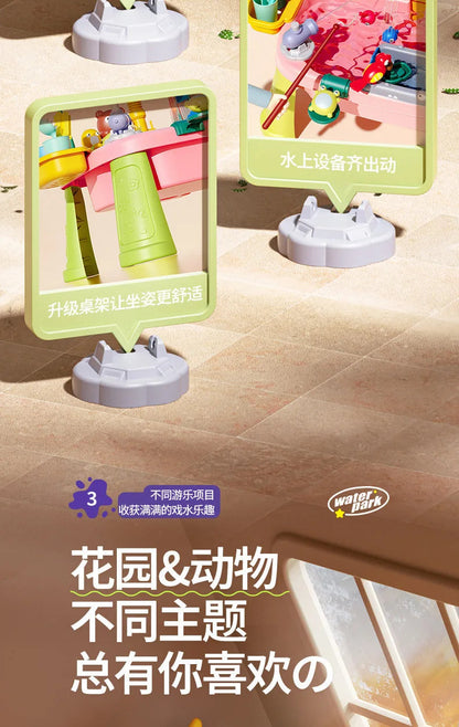 Children's kitchen toys electric fun water play water wash basin fishing dishwashing home role-playing baby early education toy Good Vibrations