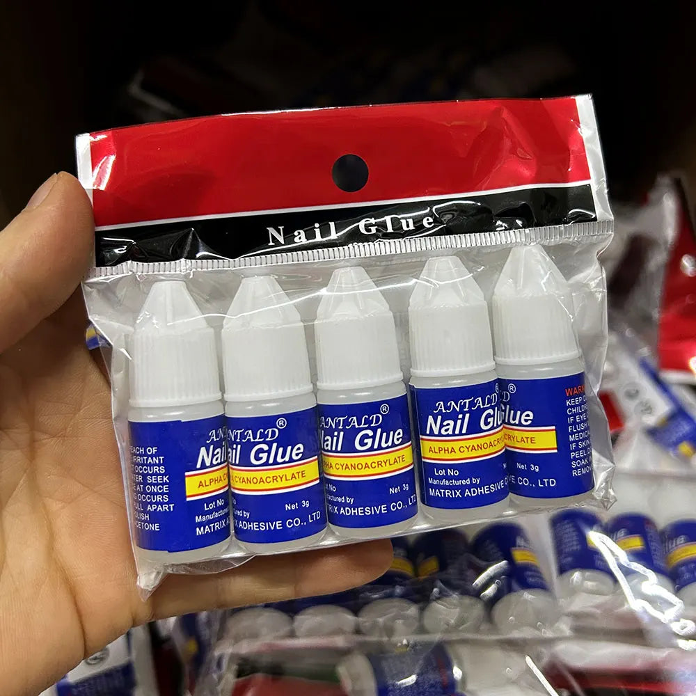 1/5/10pcs Super Strong Nail Bond Glue Acrylic Tips & Rhinestone Professional Nail Glue 2g/3g/7g/10g Fast Dry Long Lasting Glue Good Vibrations