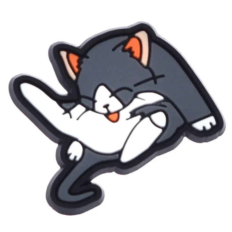 Shoe Charms for Crocs Accessories
 Pet Cat Shoes Charm for Croc Decorations Pins Men Accessory Jeans Woman Clogs Clips Badges Good Vibrations