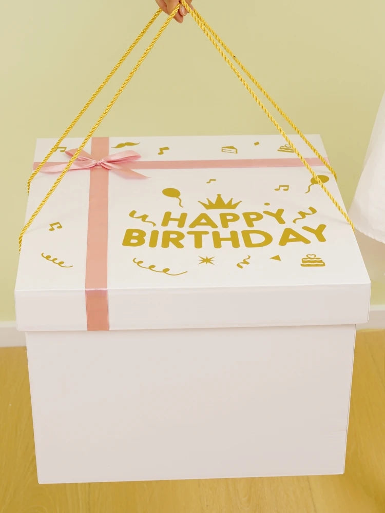 White Surprise Birthday Gift Box Extra Large Ceremony Feeling Girlfriend Present Box Special Large Size Wedding Celebration S... Good Vibrations
