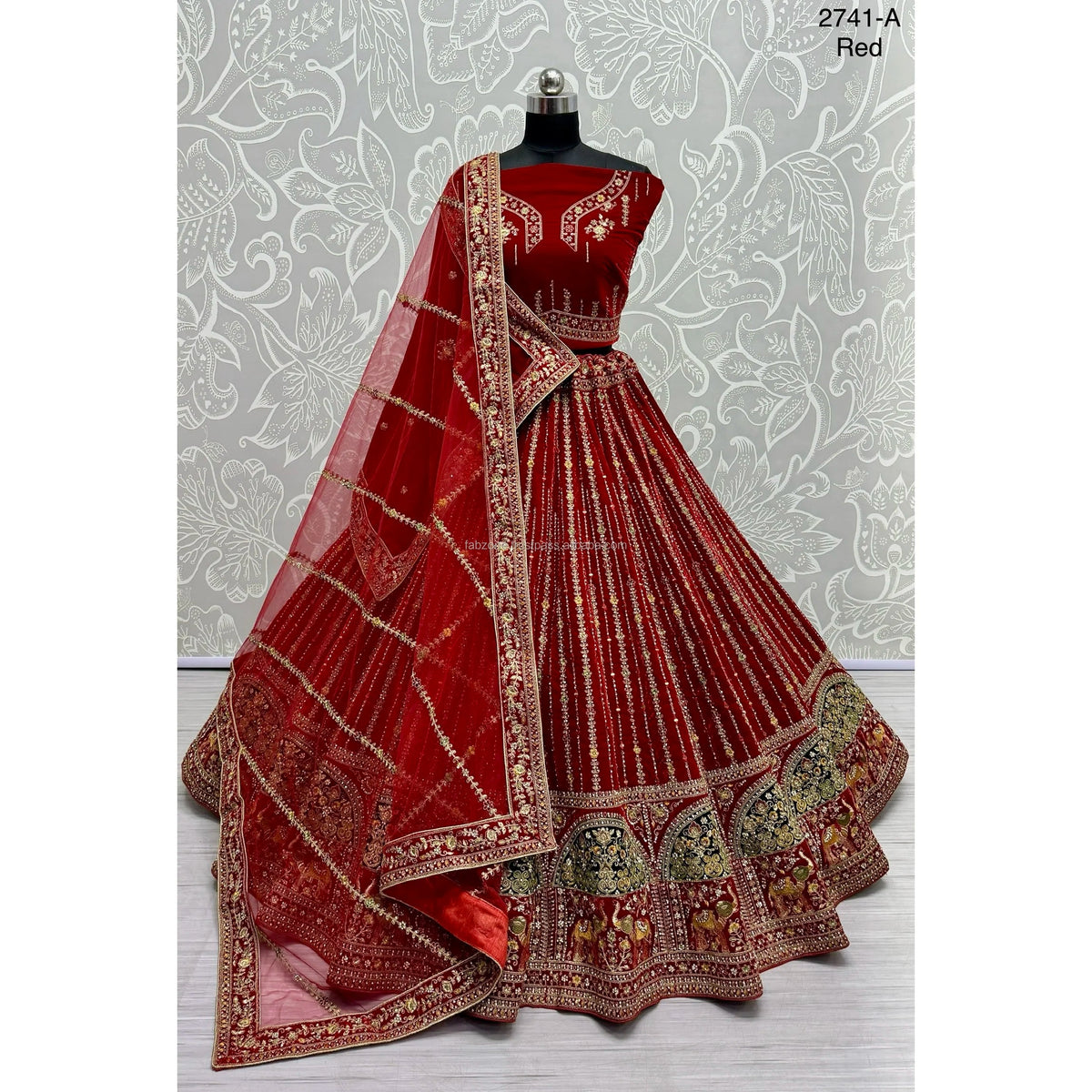 Fabzone FZBELLA Indian Bridal Velvet Collections Wedding Dresses with Zarkhan Work Good Vibrations