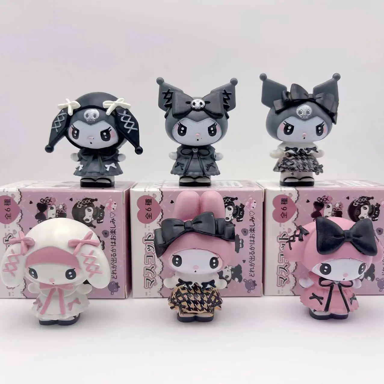 Sanrio Blind Box Black Rice My Melody Cartoon Character Doll Kuromi Pendant Third Generation Doll Blind Box Surprise Pack Cute Good Vibrations