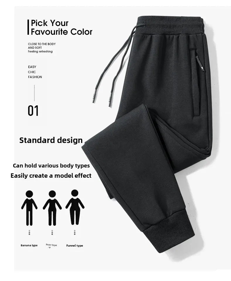 2023 Autumn/Winter New Camouflage Bunched Feet Casual Pants Men's Sweatpants Plus Size Small Feet Pants For Fat Men Good Vibrations