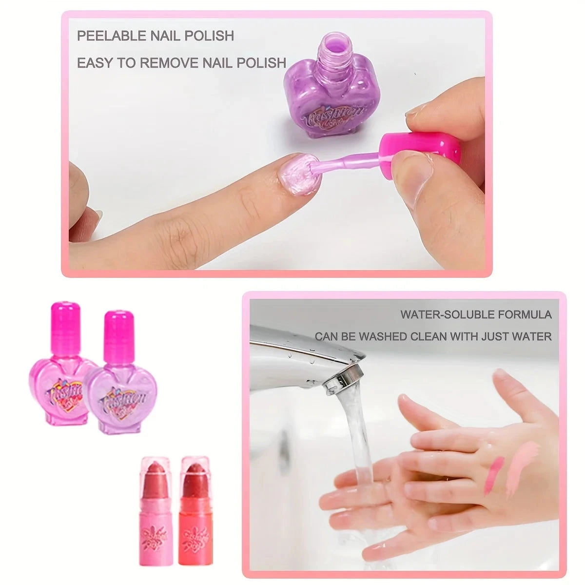 Princess Make Up Bag Play House Toy Girls, Eye Shadow Makeup Cosmetics Box, Birthday Christmas Gift for Kids Party Cosplay Good Vibrations