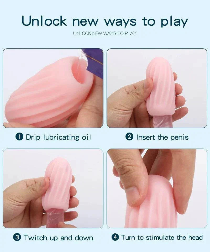 Male masturbator cup realistic vagina with soft texture and stimulation for men.