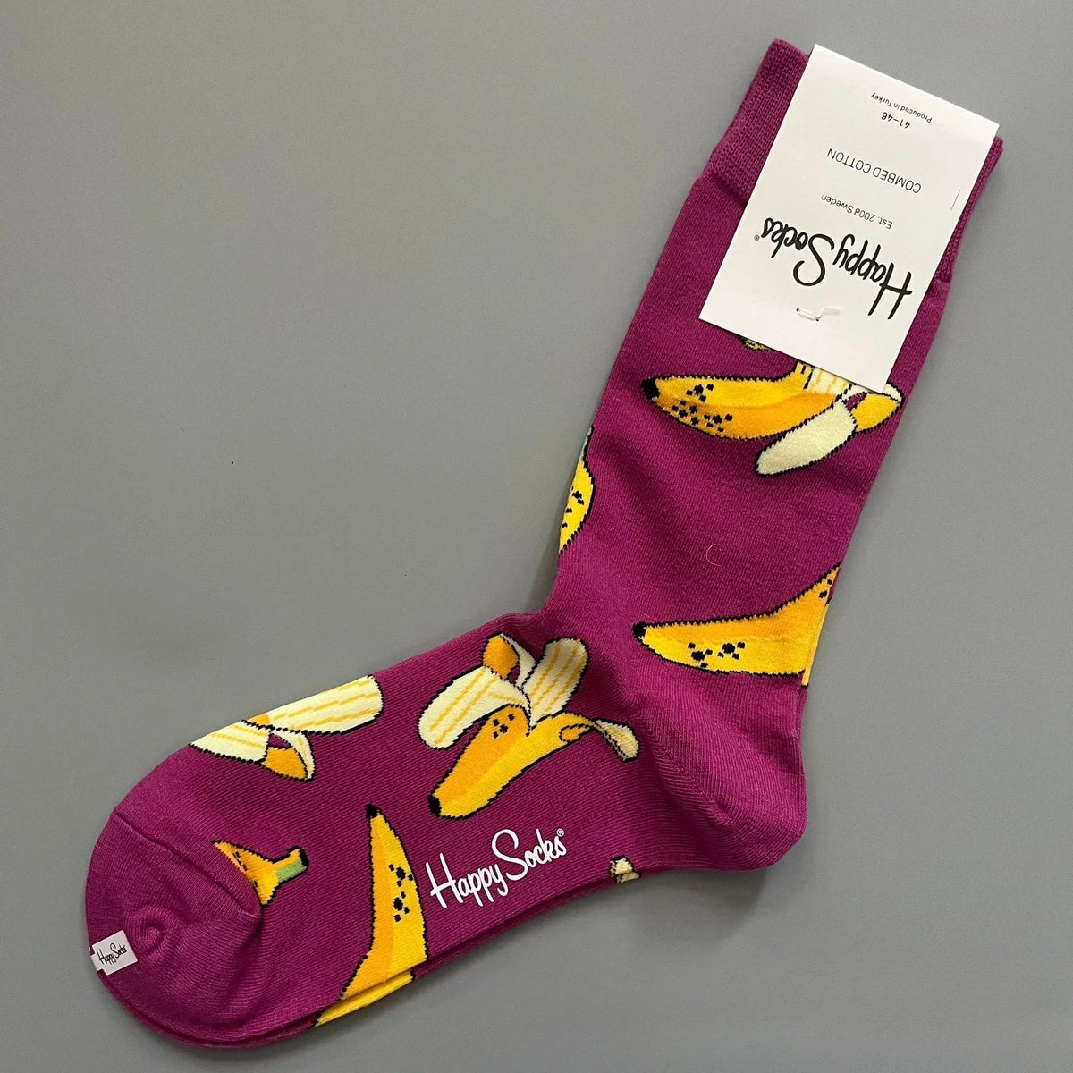 Cotton Happy Socks Men's Classic Crew Sock Shoe Size 10 - 13 Soft Good Vibrations