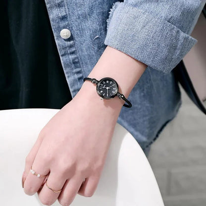 Fashion Bracelet Watches for Women Luxury Stainless Steel Retro Ladies Quartz Wristwatches Women Dress Clock 여자시계 Good Vibrations