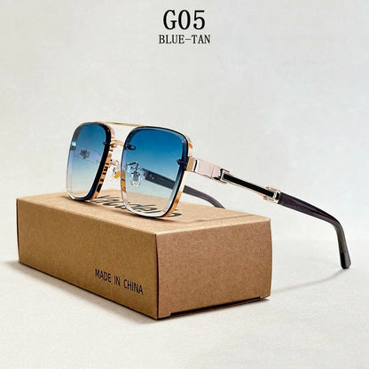 New Sunglasses For Men Luxury Fashion Glasses Sunscreen  Square Sunglasses Women Trendy Vintage Gafas De Sol Hombre Zonnebril Su Good Vibrations