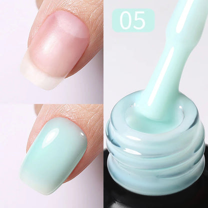 BORN PRETTY 15ml Milky Pink Rubber Base Gel Nail Polish Glitter Semi-Permanent Varnish Soak Off Self Leveling UV LED Polish Good Vibrations