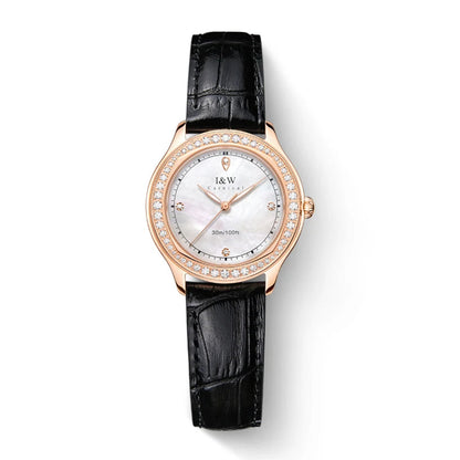 Relogio Feminino IW Fashion Diamonds Watches for Woman Sapphire Leather Luminous Waterproof Switzerland Made Quartz Watches 2025 Good Vibrations