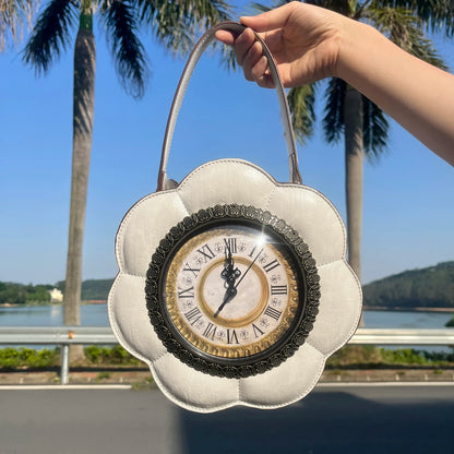 Designer Purses and Handbags Shoulder Bags funny clock-shaped bag funny Women's round bag Woman's bag High quality Good Vibrations