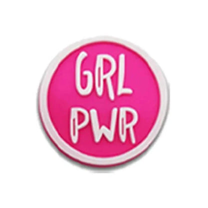 Hot Sales 1Pcs Pink Shoe Charms for Crocs Accessories Pin Shoe Wristband Croc Decorations Buckle Girls Women Party Gifts Good Vibrations