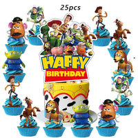 Toy Story Cake Topper、Cupcake Toppers ，Toy Story Birthday Decorations，Theme Party Supplies,  Toy Story Birthday Cake Decorations Good Vibrations