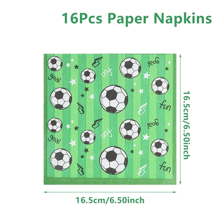 Football Party Disposable Tableware Boys Kids 1st Birthday Party Decorations Sports Soccer Theme Birthday Party Supplies Decor Good Vibrations