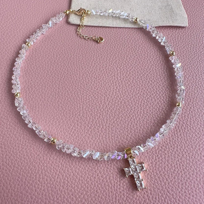 Big CCB Ball Beaded Chain With Heart Beads Pendant Necklace for Women Trendy Ladies Beades Collar on Neck Accessories Gift Good Vibrations