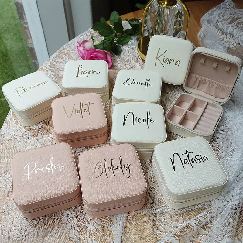 Personalized Bridesmaid Gifts Bachelorette Party Gift Travel Jewelry Case Wedding Gifts Hen Party Gifts Birthday Favor For Her Good Vibrations