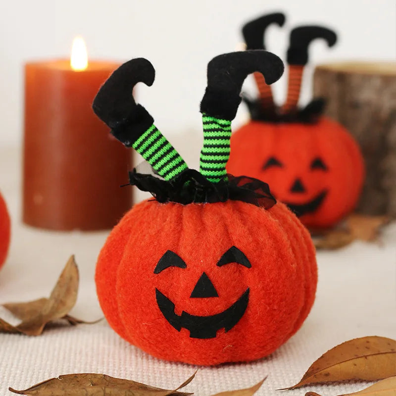 Halloween decorations creative witch feet pumpkin doll ornament ghost party atmosphere ornament home accessories Good Vibrations