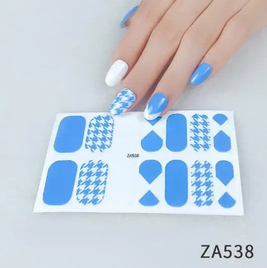 Nail Stickers DIY Decals For Nail Art Wraps Women Beauty Full Cover Nail Manicures Decorations Uñas Postizas Press On Nails Good Vibrations