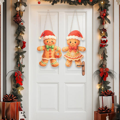 Christmas Door Hanging Merry Christmas Decorations for Home 2025 Navidad Xmas Tree Wall Pendant New Year 2026 Good Vibrations