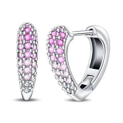 925 Sterling Silver Red Heart-shaped Ring Earrings Necklace Charm Sparkling Women's Jewelry Gift Fashion Light Luxury Making Good Vibrations