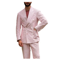 Men's Striped Suit Two Piece Suit Elegant Fashion Suit Business Casual Work Wear Party Dress Men's Commuter Wear Men's Clothing Good Vibrations