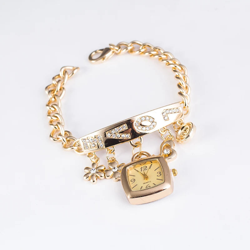 women Love Style steel quartz women bracelet watch Good Vibrations