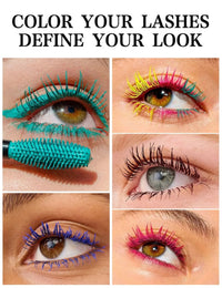 Colorful Silk Mascara Blue Red Black Cream Length Waterproof Smudge-Proof Colored Thickening Lengthening Curling Makeup Cosmetic Good Vibrations