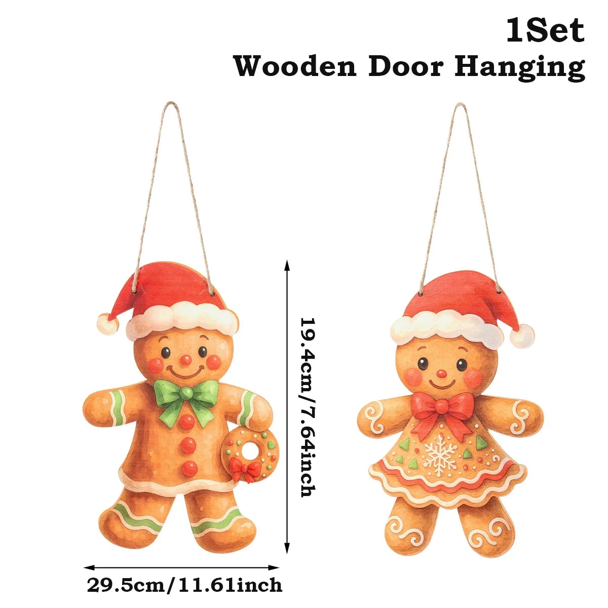 Christmas Door Hanging Merry Christmas Decorations for Home 2025 Navidad Xmas Tree Wall Pendant New Year 2026 Good Vibrations