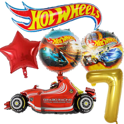 Car Kids Birthday Party Decoration Boys Birthday Supplies Paper Cup Plate Cutlery Cars Balloons Cake Flag Party Children's Gifts Good Vibrations