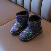 Children Warm Shoes Autumn Winter Boots Boys Girls Snow Shoes Fashion Shinny Soft Antislip Girls Boots 25-36 Sport Snow Boots Good Vibrations