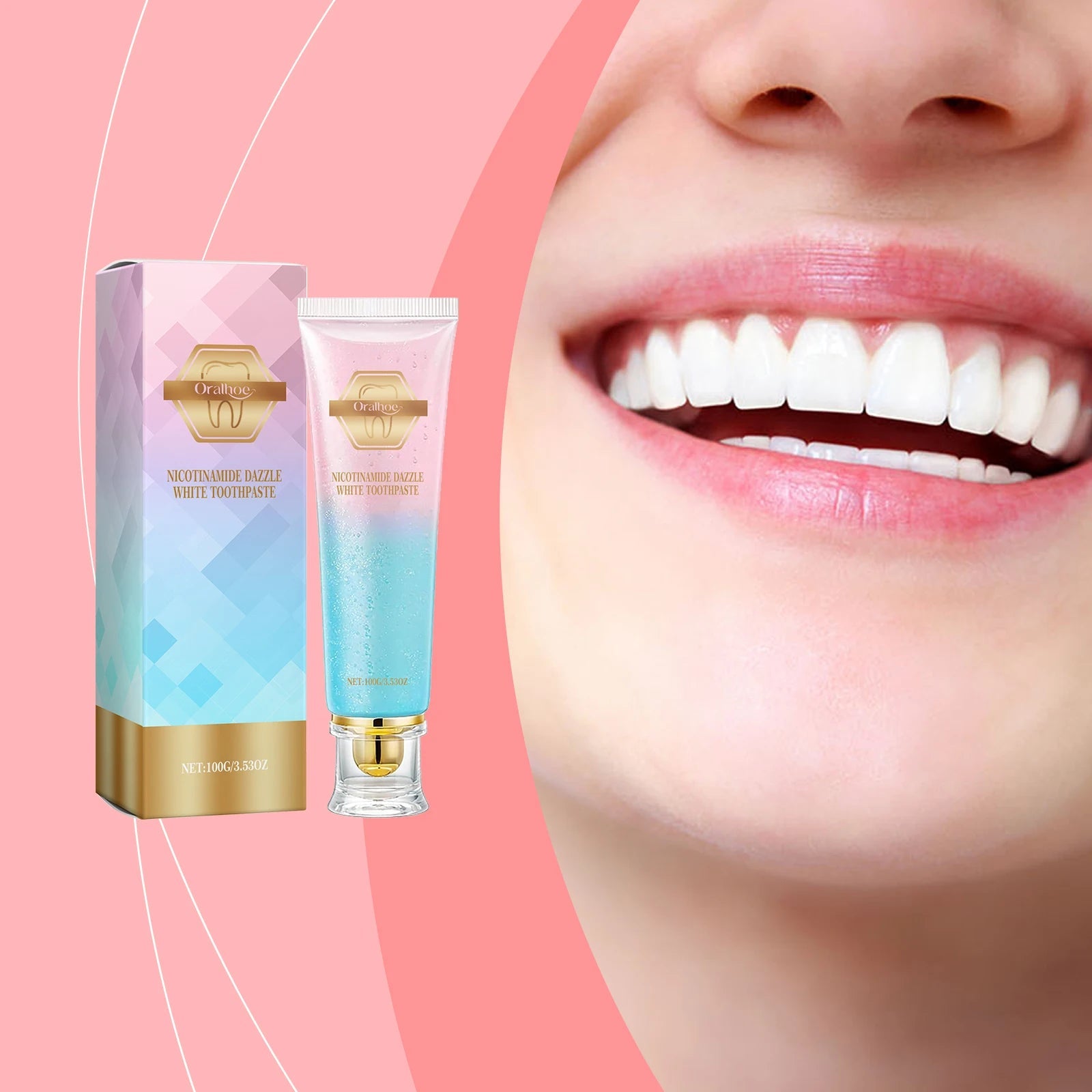 Niacinamide Whitening Toothpaste Dental Stains Removing Prevent Bad Breath Oral Cleaning Refreshing Reduces Plaque Toothpaste Good Vibrations