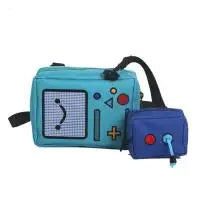 Cartoon Anime Single Shoulder Bags for Women Phone Coin Purse Female Canvas Game Machine Small Shoulder Bag Funny Crossbody Bag Good Vibrations
