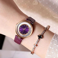 Watches For Women Female Luxury Temperament Ladies Watch Leather Belt Diamond Watch Analog Quartz Watch Reloj Mujer Montre Femme Good Vibrations