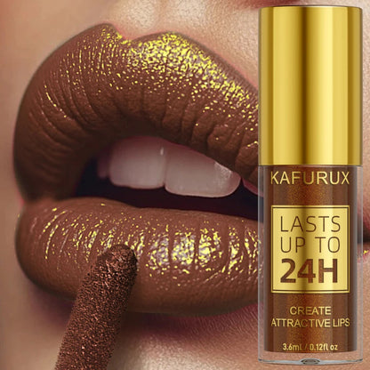 14 Colors Glitter Metallic Lip Glaze Shiny Long Lasting Lip Gloss Waterproof Liquid Lipstick Makeup Lip Oil Lip Tint Gifts for W Good Vibrations