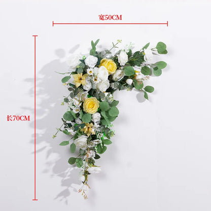Artificial Flower For Wedding Welcome Sign Decoration Window Hall Exhibition Decor Photo Props Flower Backdrop Party Arrangement Good Vibrations