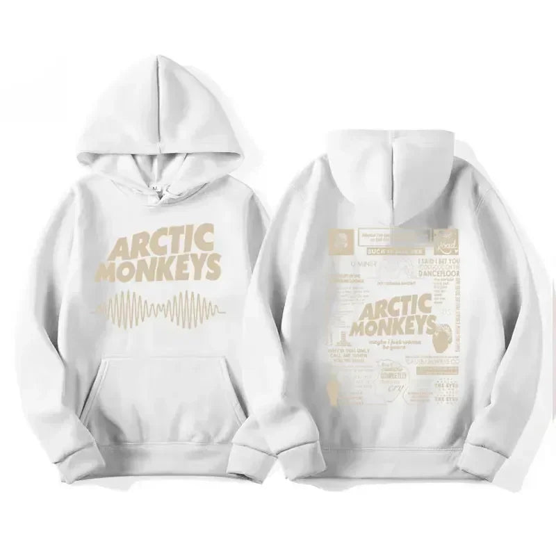 Retro Rock Arctic Monkeys Music Album Graphic Hoodies Men Vintage Oversized Y2k Hip Hop Hoodie Punk Sweatshirt Tour Plus size Good Vibrations