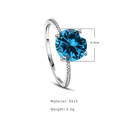 Gica Gema 3.0Ct  Real Solid 925 Sterling Silver Ring Fashion Women Gift 5A Zircon Jewelry Brand Wedding Engagement Silver Rings Good Vibrations