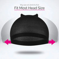 Wig Cap 4PCS Nylon Wig Caps Black Nude Wig Caps for Women Stocking Wig Caps for Halloween Cosplay for Women Men Kids Daily Use Good Vibrations