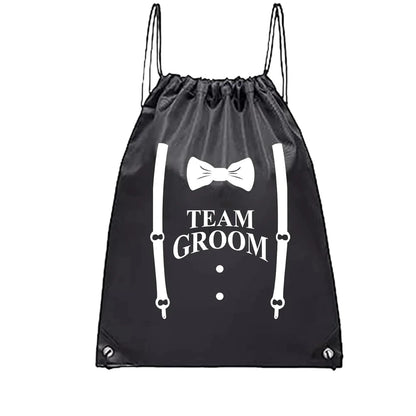 Groom and Groomsmen Storage Bag Proposal Bags Groom Crew Bag Groomsmen Gift Drawstring Bag for Bachelor Party Groom to Be Item Good Vibrations