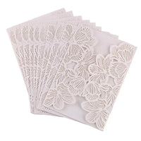 10/20pcs Flowers Wedding Invitations Card White Paper Birthday Gift Greeting Card Cover Wedding Engagement Party Decor Supplies Good Vibrations