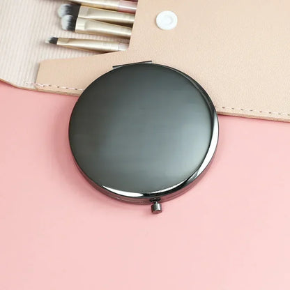 1PCS Free Personalized Custom Mirror Bridesmaid Mini Pocket Makeup Mirrors Dual Sides Cosmetic Bridesmaid Proposal Birth Gift Good Vibrations