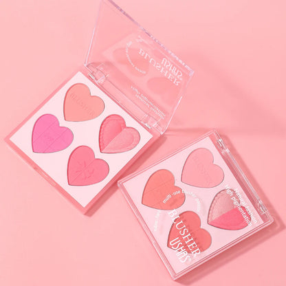 USHAS Blush Plate, 2-Color Optional, Long-lasting Waterproof, Silky and Delicate, Natural Makeup Effect, 3-in-1 Multi-Purpose Good Vibrations