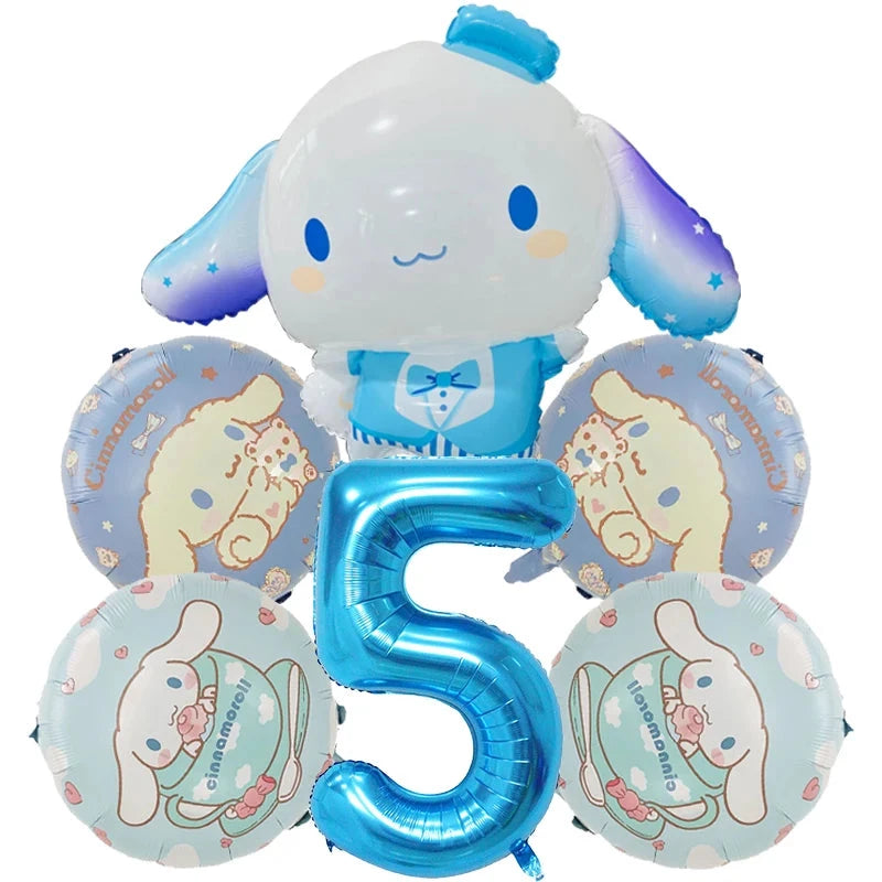Cinnamoroll Theme Party Supplies Kids Birthday Christmas Decorations Gift Bag Ballons Banner Cake Topper Tableware Accessories Good Vibrations
