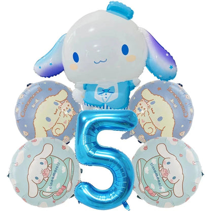 Cinnamoroll Theme Party Supplies Kids Birthday Christmas Decorations Gift Bag Ballons Banner Cake Topper Tableware Accessories Good Vibrations