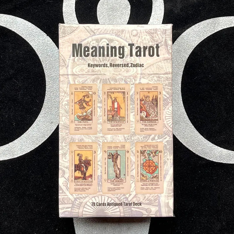 Meaning Tarot Card With Meaning On Them Beginner Tarot Keyword Antiqued Tarot Deck Learn Tarot 78 Cards For Party, Gift Good Vibrations