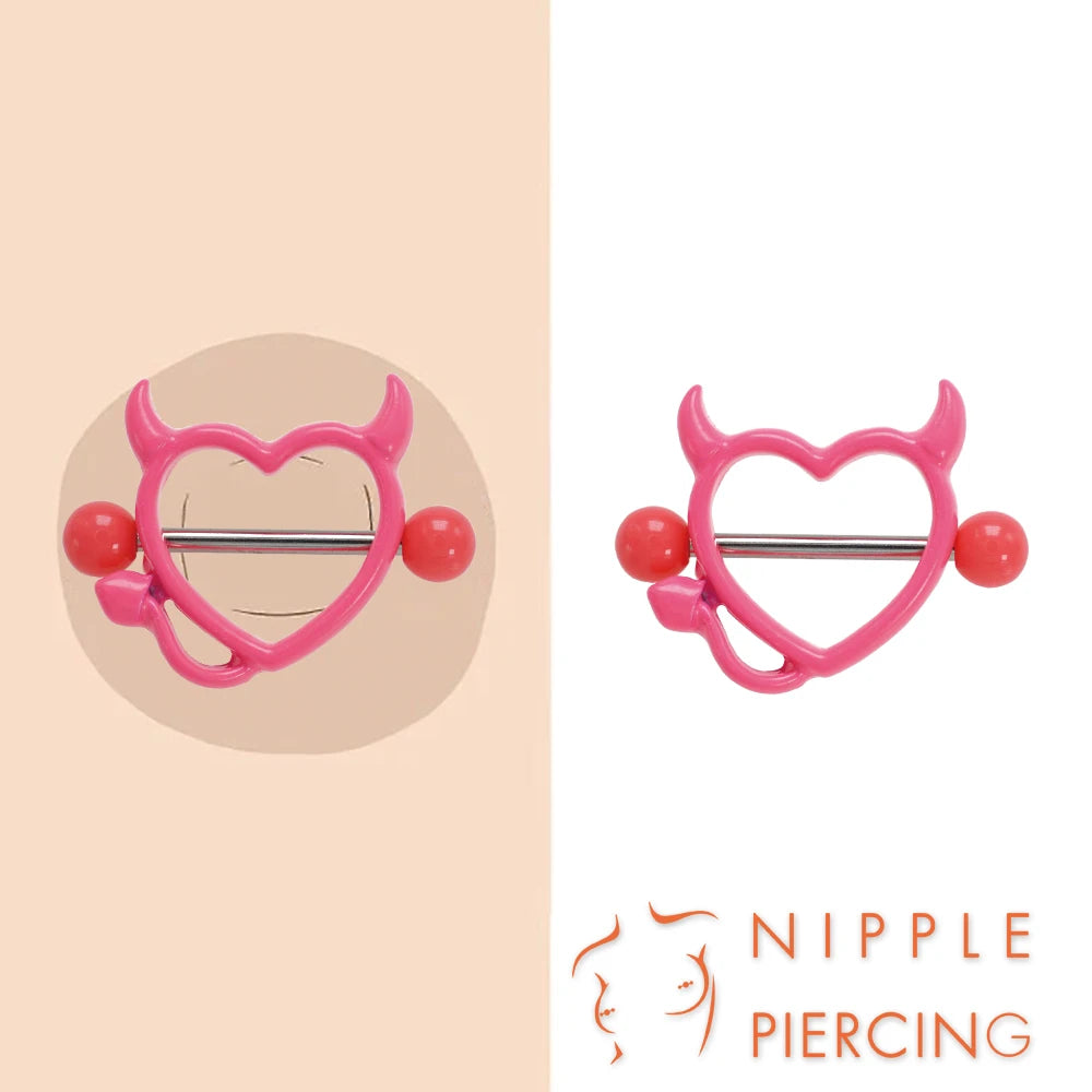 1Pair Surgical Steel Nipple Rings Nipple Piercing Bar Jewelry for Women Men with Sparkle CZ 14G Barbell Body Jewelry Accessories Good Vibrations