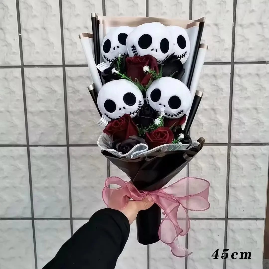 Movie The Nightmare Before Christmas Jack Skellington Creativity Bouquet Funny Skull Birthday Valentine'S Halloween Gifts Good Vibrations